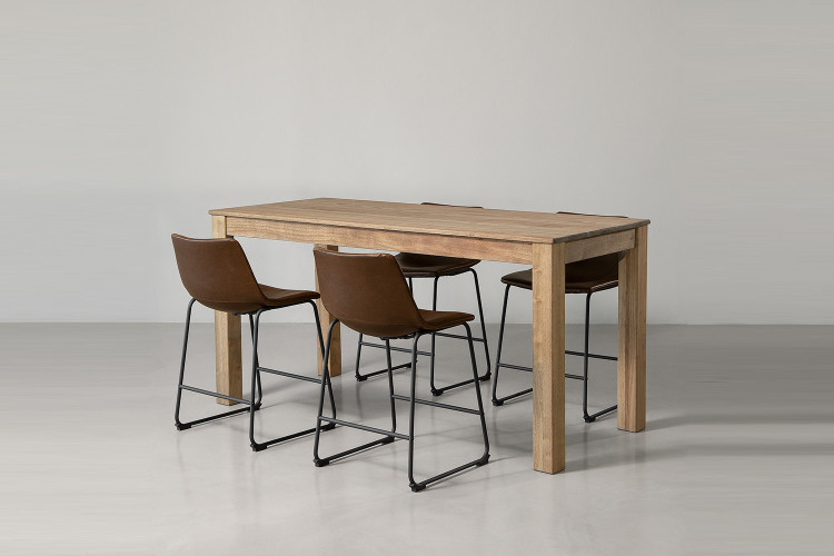 Belmont Harvey 4 Seater Cocktail Set - Tan Brown -