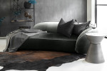 Rohan Velvet Couch - Forest Grey  -