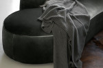 Rohan Velvet Couch - Forest Grey  -