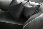 Rohan Velvet Couch - Forest Grey  -
