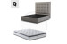 Queen Bed - Queen Mattress - Alaska Grey - Ariella Bed Combo - 