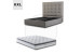 King XL Bed - King XL Matrress - Alaska Grey - Ariella Bed Combo - 