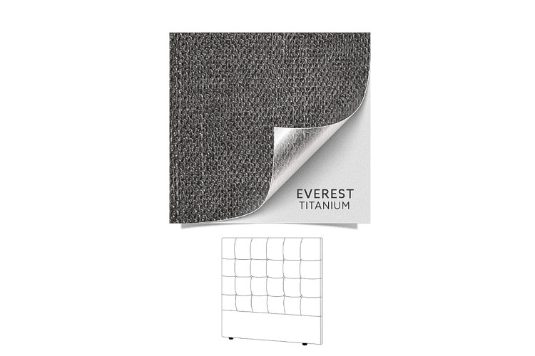 Ariella Headboard - Single - Everest Titanium - 