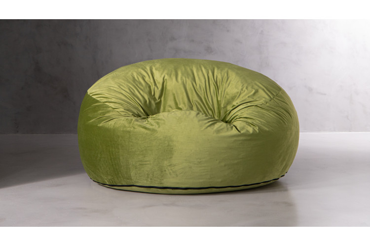 Big Boy Bean Bag - Velvet Olive Bean Bag Chairs - 1