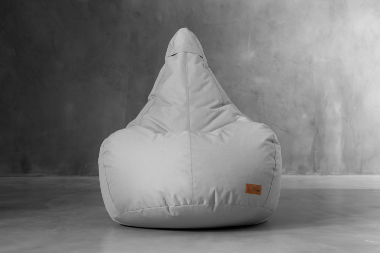 Linc Pear Shaped Bean Bag Light Grey Bean Bag Chairs
