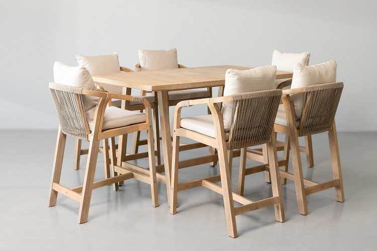 Luciana 6 Seater Patio Cocktail Set Patio Cocktail Sets - 1