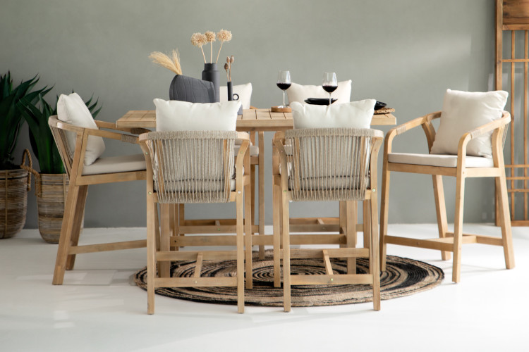 Luciana 6 Seater Patio Cocktail Set Patio Cocktail Sets - 1