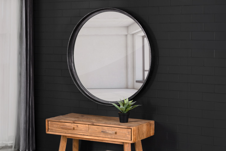Dinesh Mirror - Large - Black Nickel Mirrors - 1