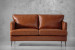 Remington 2-Seater Leather Couch - Burnt Tan 2 Seater Leather Couches - 1