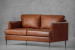 Remington 2-Seater Leather Couch - Burnt Tan 2 Seater Leather Couches - 2