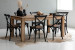 Vancouver La Rochelle 6 Seater Dining Set - 1.6m - Rustic Black 6 Seater Dining Sets - 3