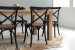 Vancouver La Rochelle 6 Seater Dining Set - 1.6m - Rustic Black 6 Seater Dining Sets - 5