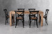 Vancouver La Rochelle 6 Seater Dining Set - 1.6m - Rustic Black 6 Seater Dining Sets - 4