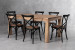 Vancouver La Rochelle 6 Seater Dining Set - 1.6m - Rustic Black 6 Seater Dining Sets - 2