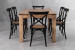 Vancouver La Rochelle 6 Seater Dining Set - 1.6m - Rustic Black 6 Seater Dining Sets - 7