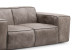 Jagger 2 Seater Leather Couch - Graphite