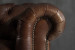 Jefferson Chesterfield 3-Seater Leather Couch - Vintage Brown