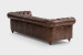 Jefferson Chesterfield 3-Seater Leather Couch - Vintage Brown