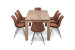 Montreal Enzo 8 Seater Dining Set (2.4m) - Vintage Brown