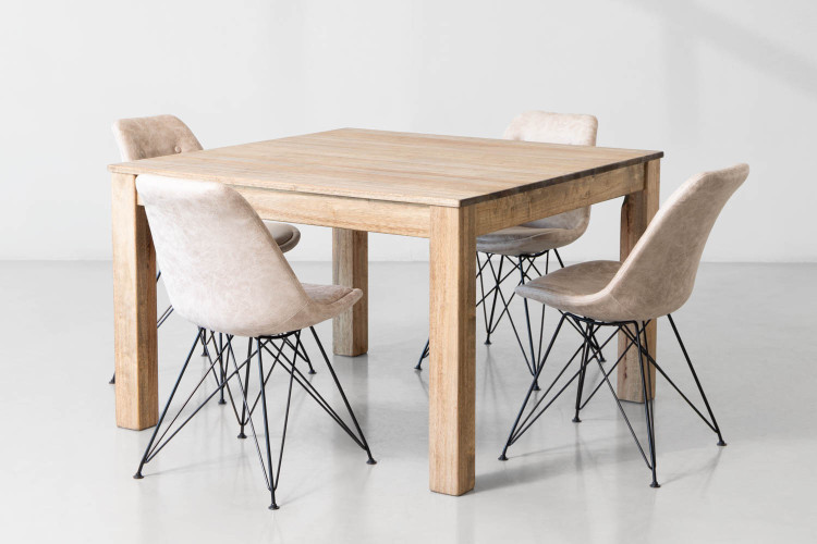 Montreal Enzo Square 4 Seater Dining Set (1.2m) - Vintage Stone All Dining Sets - 1