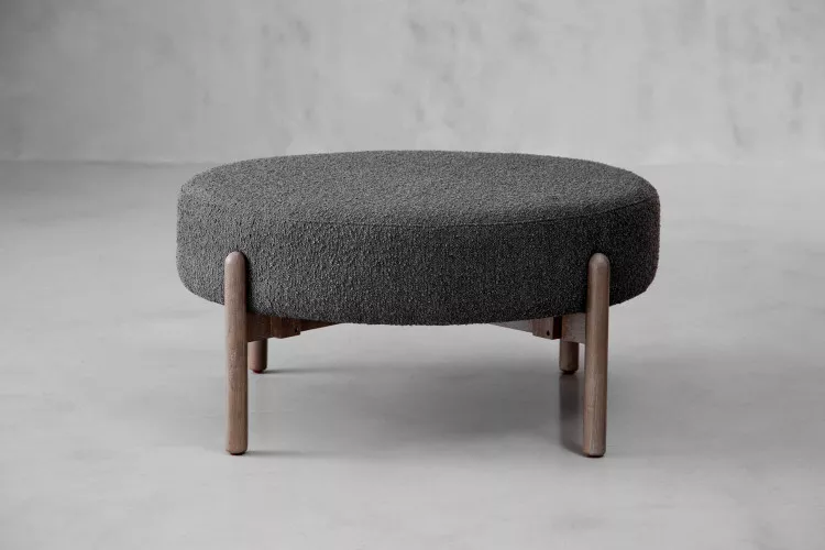 Prague Round Ottoman - Storm Grey Ottomans - 2