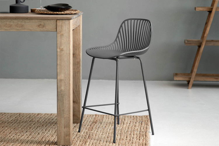Yara Counter Bar Chair - Charcoal Bar & Counter Chairs - 4