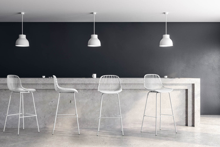 Yara Tall Bar Chair - White Bar & Counter Chairs - 1