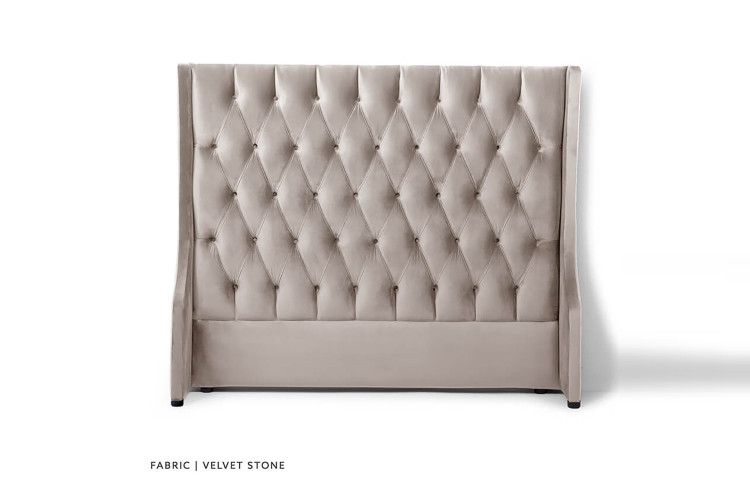 Madison - Queen Headboard - Velvet Stone Queen Headboards - 1