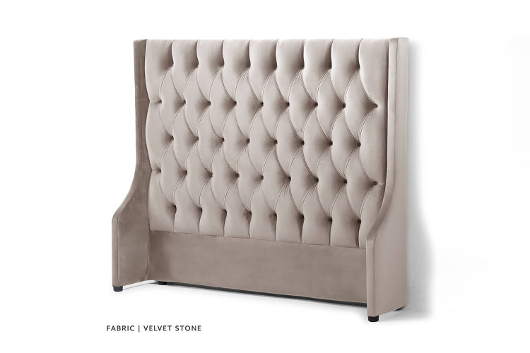 Madison - Queen Headboard - Velvet Stone Queen Headboards - 1