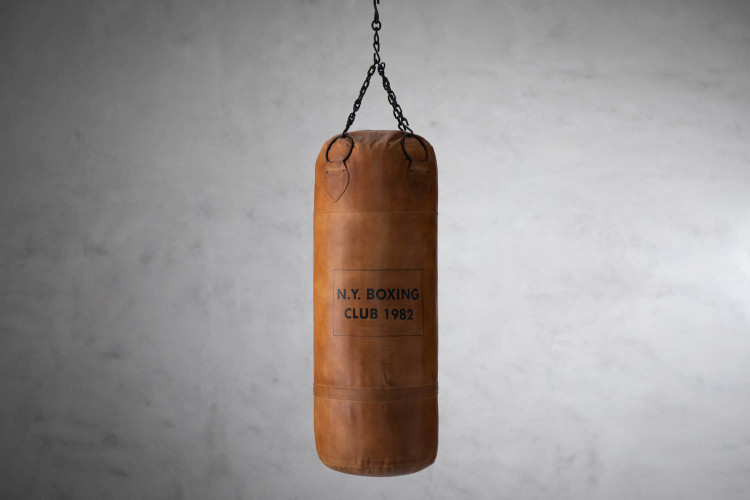 Stallone Leather Boxing Bag - Bourbon Decor - 1