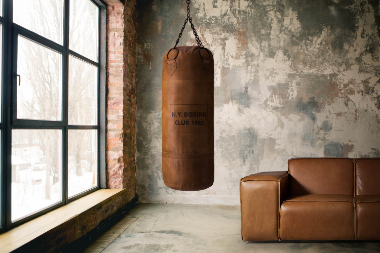 Stallone Leather Boxing Bag - Bourbon Decor - 1