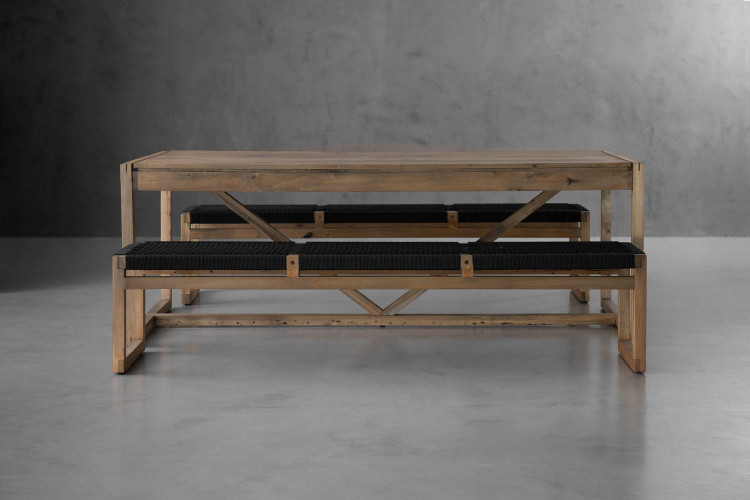 Kingston 6-Seater Dining Set - 2.2m - Black 6-Seater Dining Sets - 1