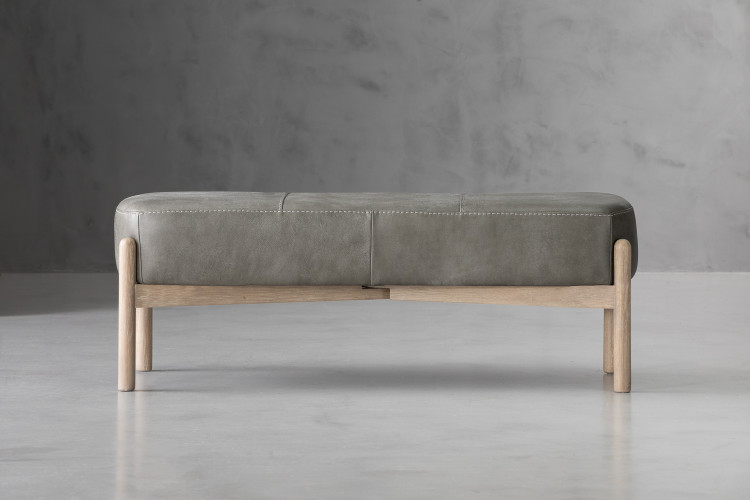 Colmar Leather Bench - Graphite Benches - 2