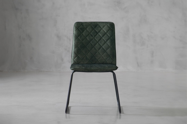 Jude Velvet Dining Chair - Aged Forest Jude Dining Chair Collection - 1