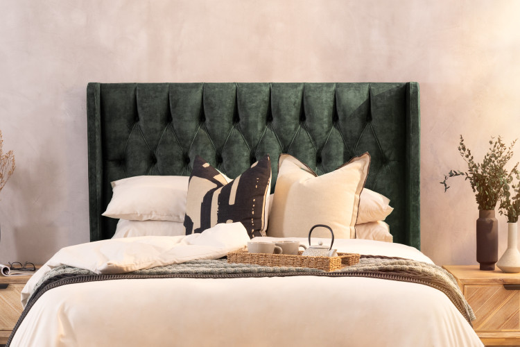 Genevieve Headboard - Queen - Aged Forest Queen Headboards - 1