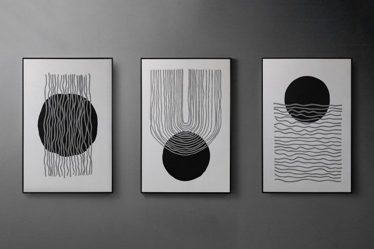 Okello - Hand Painted Canvas Art - Set of 3 Canvas Art - 1