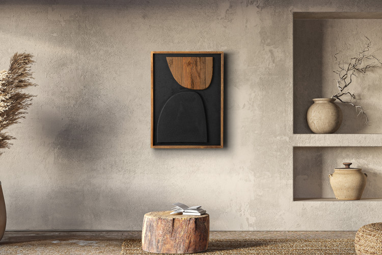 Achilles Wall Art - Black & Natural 3D Wall Art - 3