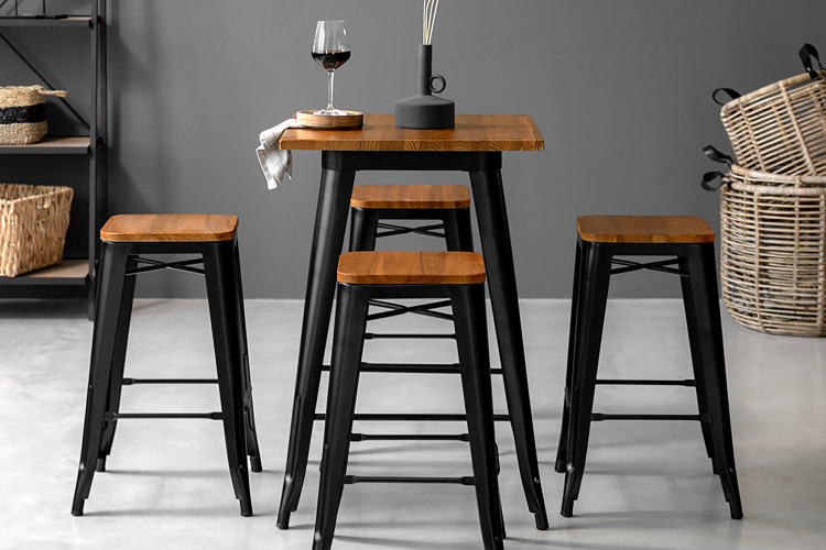 Matlin 4- Seater Cocktail Set - Matte Black Bar Sets - 7