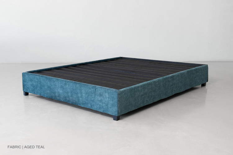 Kylan Bed Base - Double - Aged Teal Double Bed Bases - 1