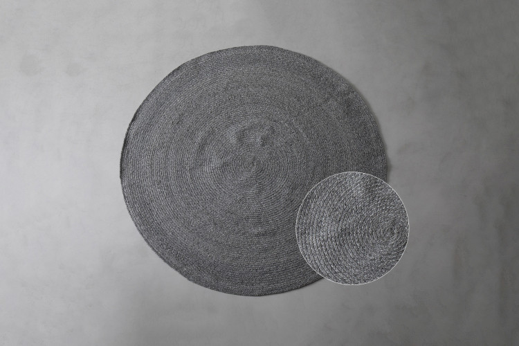 Lakota Round Patio Rug - Graphite Rugs - 1