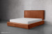 Matlock Kendrix Leather Bed - Queen - Burnt Tan Queen Size Beds - 1