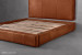 Matlock Kendrix Leather Bed - King XL - Burnt Tan King Extra Length Beds - 6