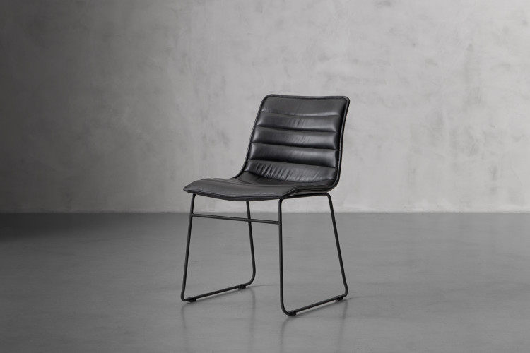 Bennet Leather Dining Chair - Slate Dining Chairs - 2