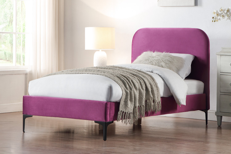 Piper Velvet Bed - Single - Violet Single Beds - 7