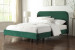 Piper Velvet Bed - King XL - Forest Green King Extra Length Beds - 5