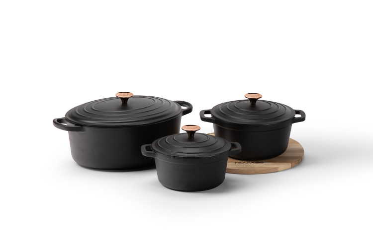 Nouvelle Cast Iron 6 Piece Set - Combo 3 - Matte Black Nouvelle Cast Iron Sets - 2