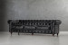 Jefferson Chesterfield 3-Seater Leather Couch - Distressed Black 3 - Seater Couches - 3