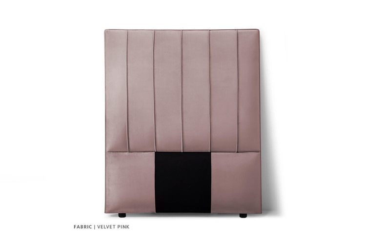 Harlem Headboard - Single - Velvet Pink Single Headboards - 1