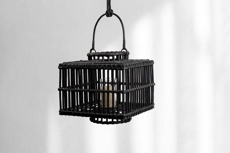 Chandra Hanging Candle Holder - Black Candle Holders - 1