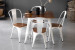 Odell Metal Dining Table - Matt White Dining Tables - 2